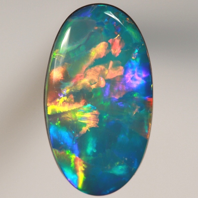 TOP QUALITY LIGHTNING RIDGE OPAL DOUBLET Large rolling flashes SEE VIDEO